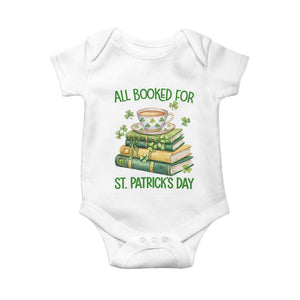 All Booked For St Patricks Day Baby Onesie Gift For Book Lovers TS12 White Print Your Wear