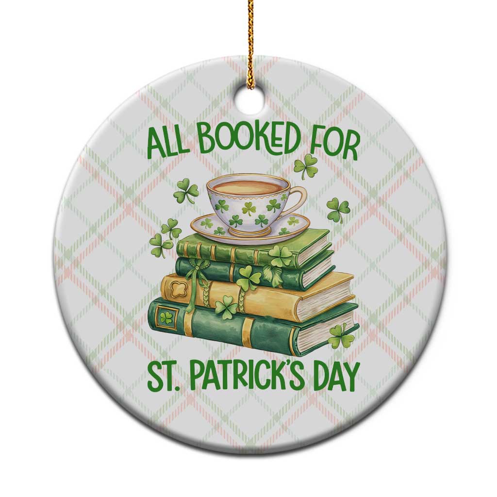 All Booked For St Patricks Day Ceramic Ornament Gift For Book Lovers TS12 1pc Christmas Plaid Print Your Wear