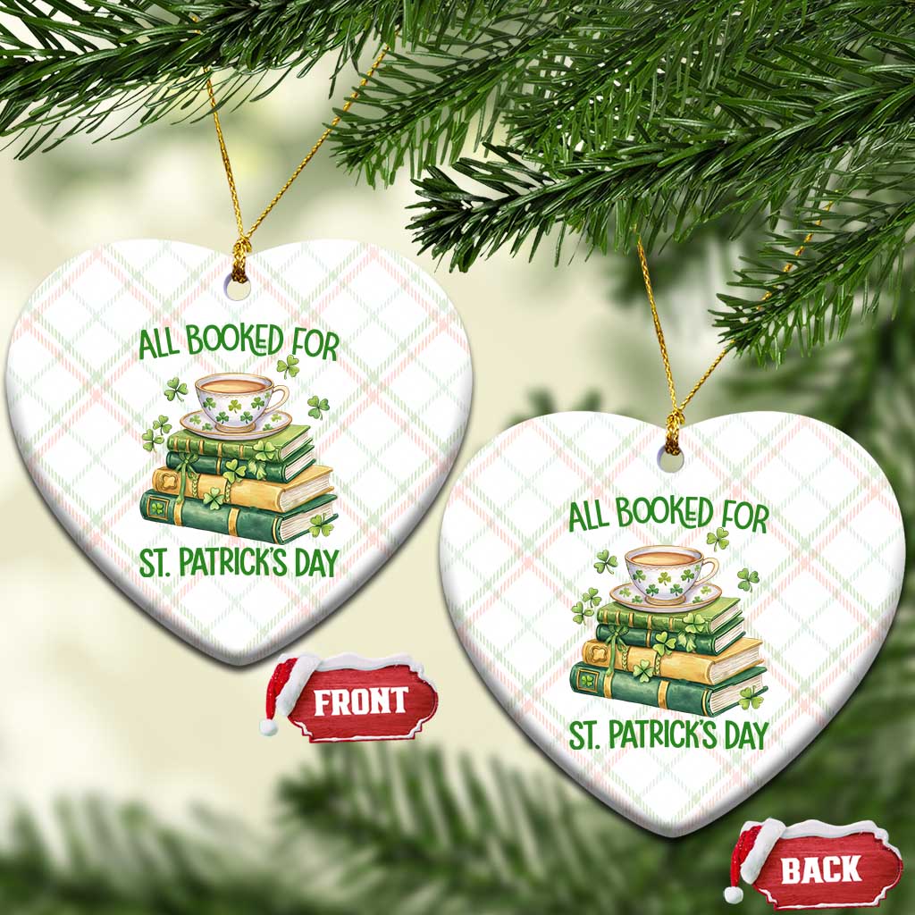 All Booked For St Patricks Day Ceramic Ornament Gift For Book Lovers TS12 Print Your Wear