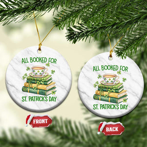 All Booked For St Patricks Day Ceramic Ornament Gift For Book Lovers TS12 1pc White Marble Print Your Wear