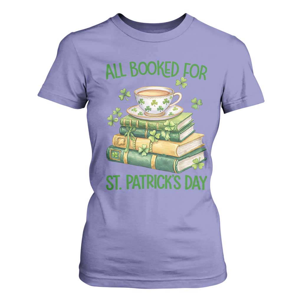 All Booked For St Patricks Day T Shirt For Women Gift For Book Lovers TS12 Violet Print Your Wear