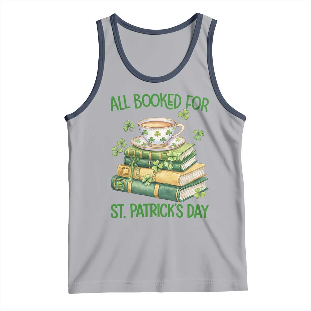 All Booked For St Patricks Day Tank Top Gift For Book Lovers TS12 Athletic Heather Navy Print Your Wear