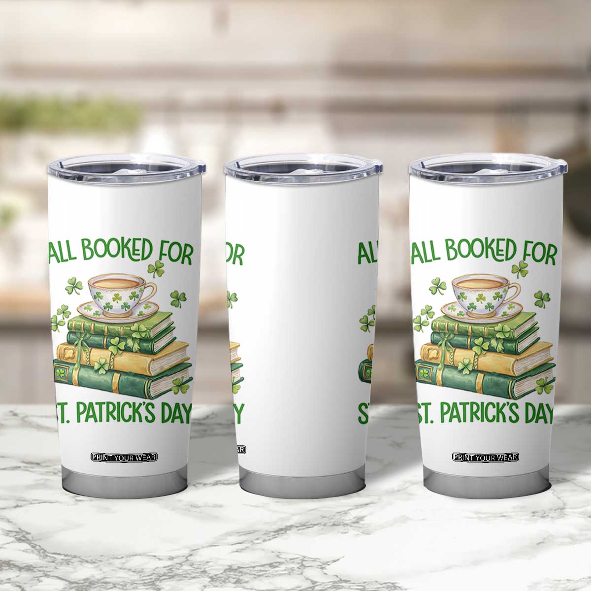 All Booked For St Patricks Day Tumbler Cup Gift For Book Lovers TS12 Print Your Wear