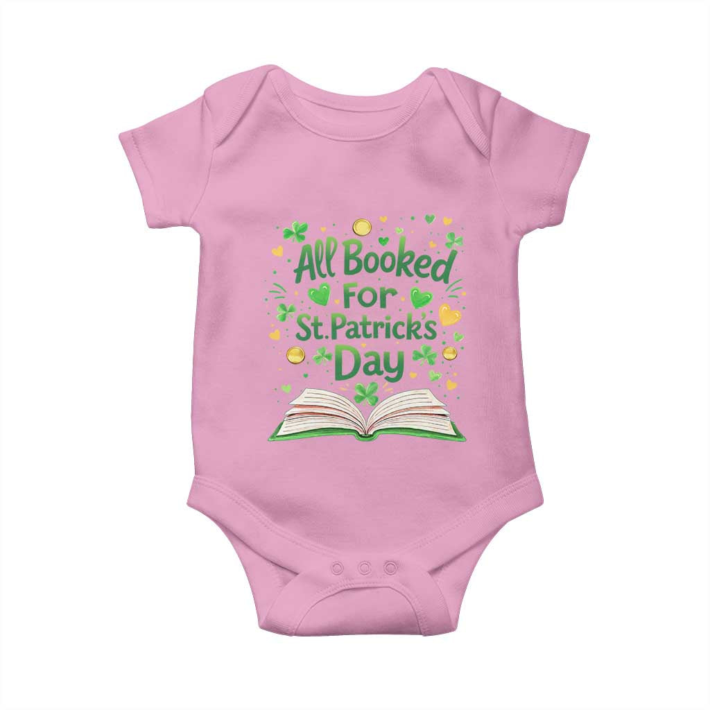 All Booked For St Patricks Day Baby Onesie Irish Bookworm Gift TS12 Light Pink Print Your Wear