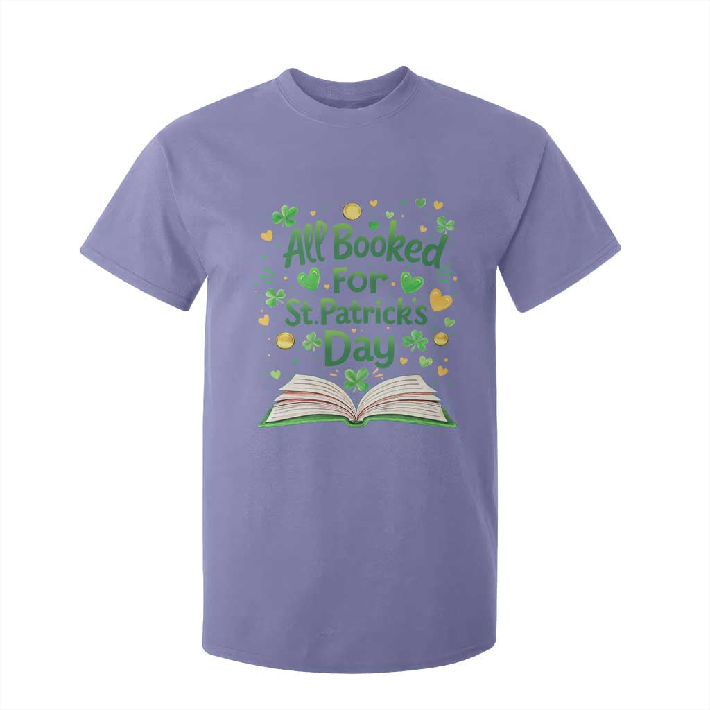 All Booked For St Patricks Day T Shirt For Kid Irish Bookworm Gift TS12 Violet Print Your Wear