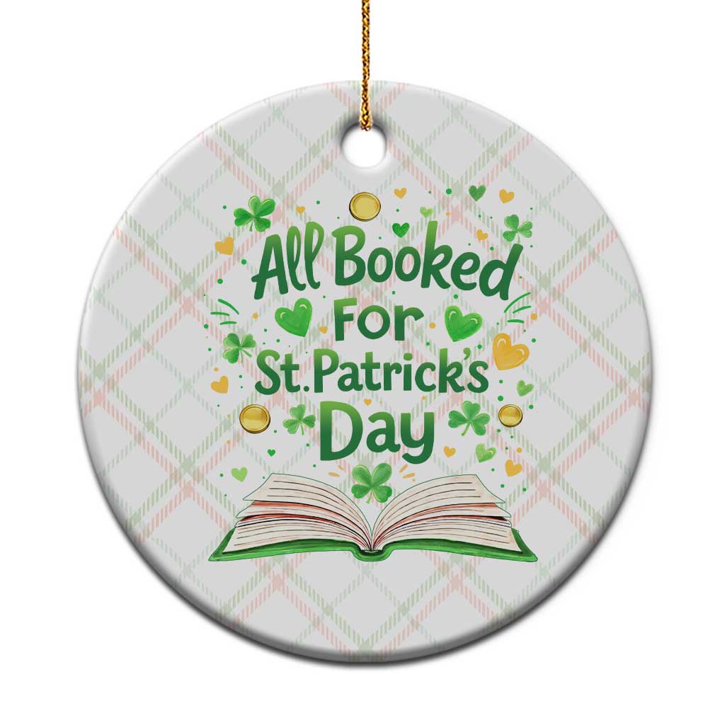 All Booked For St Patricks Day Ceramic Ornament Irish Bookworm Gift TS12 1pc Christmas Plaid Print Your Wear