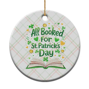 All Booked For St Patricks Day Ceramic Ornament Irish Bookworm Gift TS12 1pc Christmas Plaid Print Your Wear