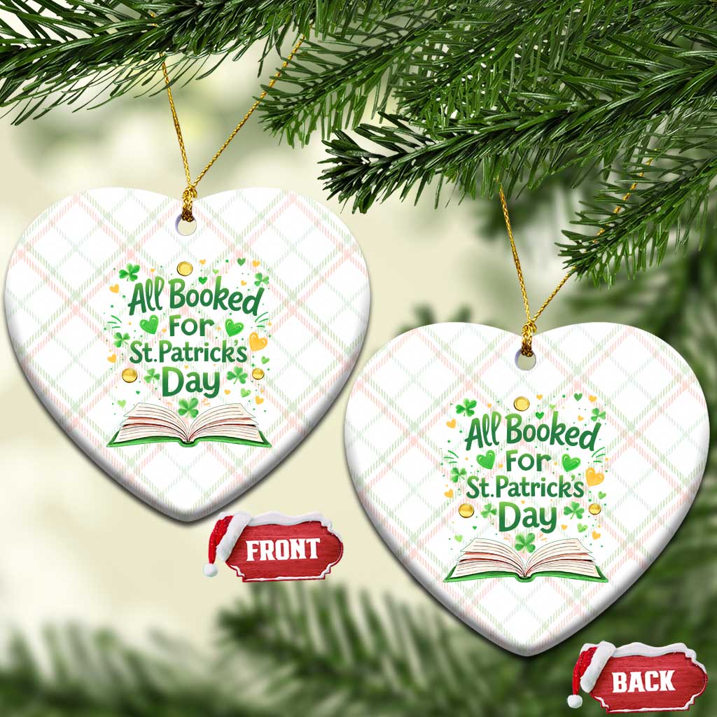 All Booked For St Patricks Day Ceramic Ornament Irish Bookworm Gift TS12 Print Your Wear
