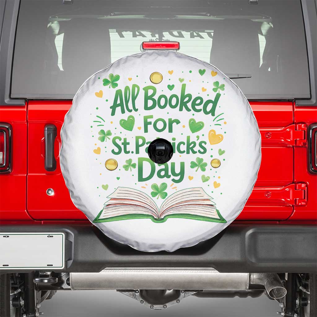 All Booked For St Patricks Day Spare Tire Cover Irish Bookworm Gift TS12 White Print Your Wear