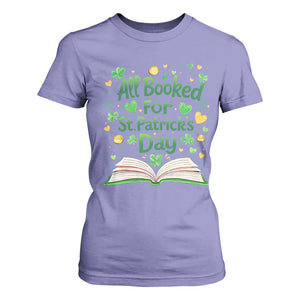 All Booked For St Patricks Day T Shirt For Women Irish Bookworm Gift TS12 Violet Print Your Wear