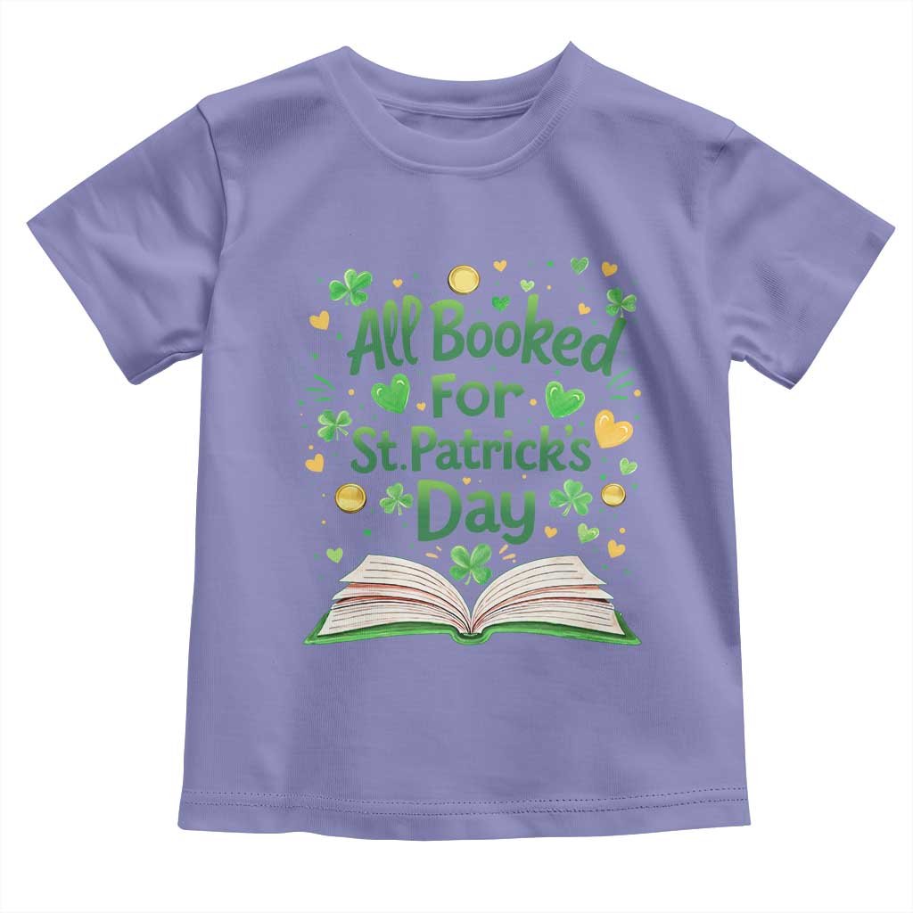 All Booked For St Patricks Day Toddler T Shirt Irish Bookworm Gift TS12 Violet Print Your Wear
