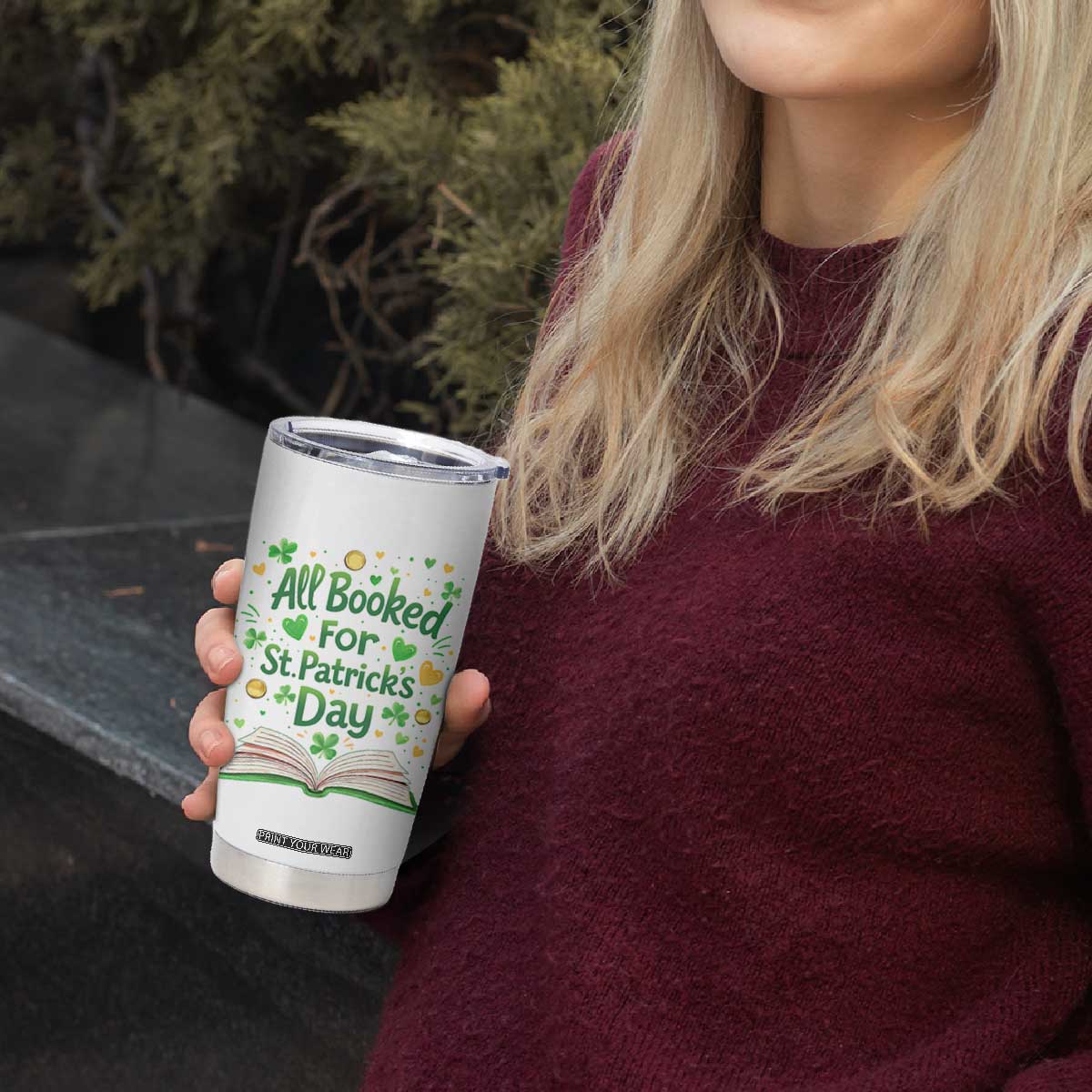 All Booked For St Patricks Day Tumbler Cup Irish Bookworm Gift TS12 Print Your Wear