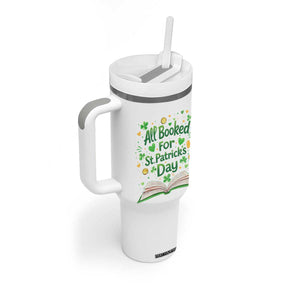 All Booked For St Patricks Day Tumbler With Handle Irish Bookworm Gift TS12 Print Your Wear