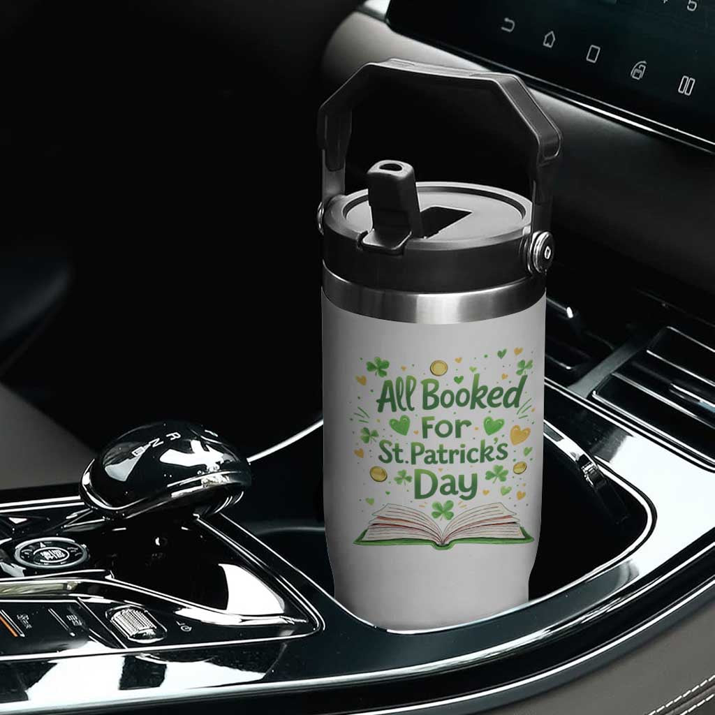 All Booked For St Patricks Day Flip Straw Tumbler Irish Bookworm Gift TS12 Print Your Wear