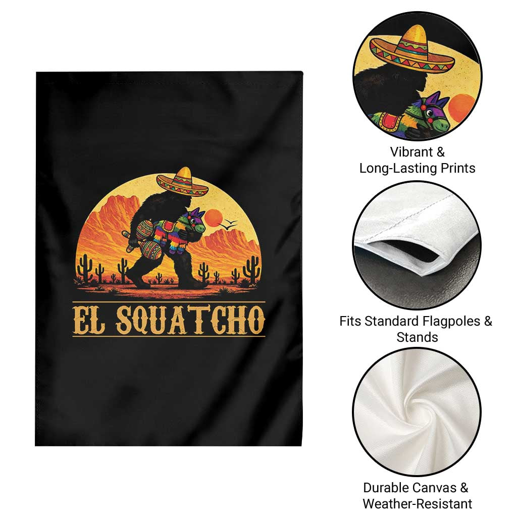 Funny El Squatcho Cinco De Mayo Fiesta Gift Garden Flag TS12 Print Your Wear