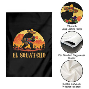 Funny El Squatcho Cinco De Mayo Fiesta Gift Garden Flag TS12 Print Your Wear