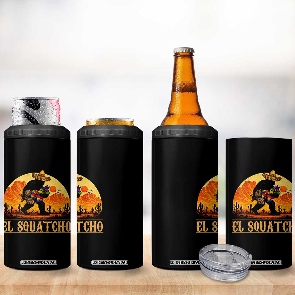Funny El Squatcho Cinco De Mayo Fiesta Gift 4 in 1 Can Cooler Tumbler TS12 Print Your Wear