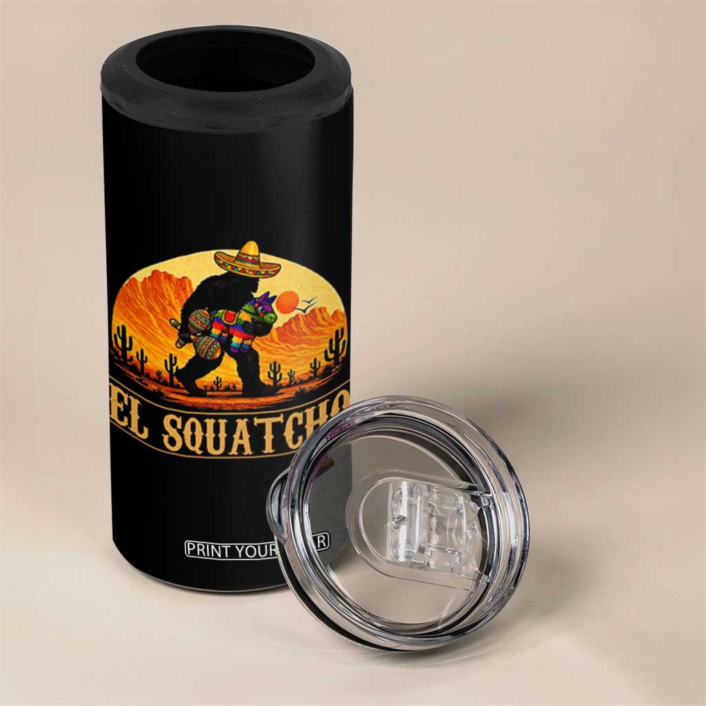 Funny El Squatcho Cinco De Mayo Fiesta Gift 4 in 1 Can Cooler Tumbler TS12 Print Your Wear