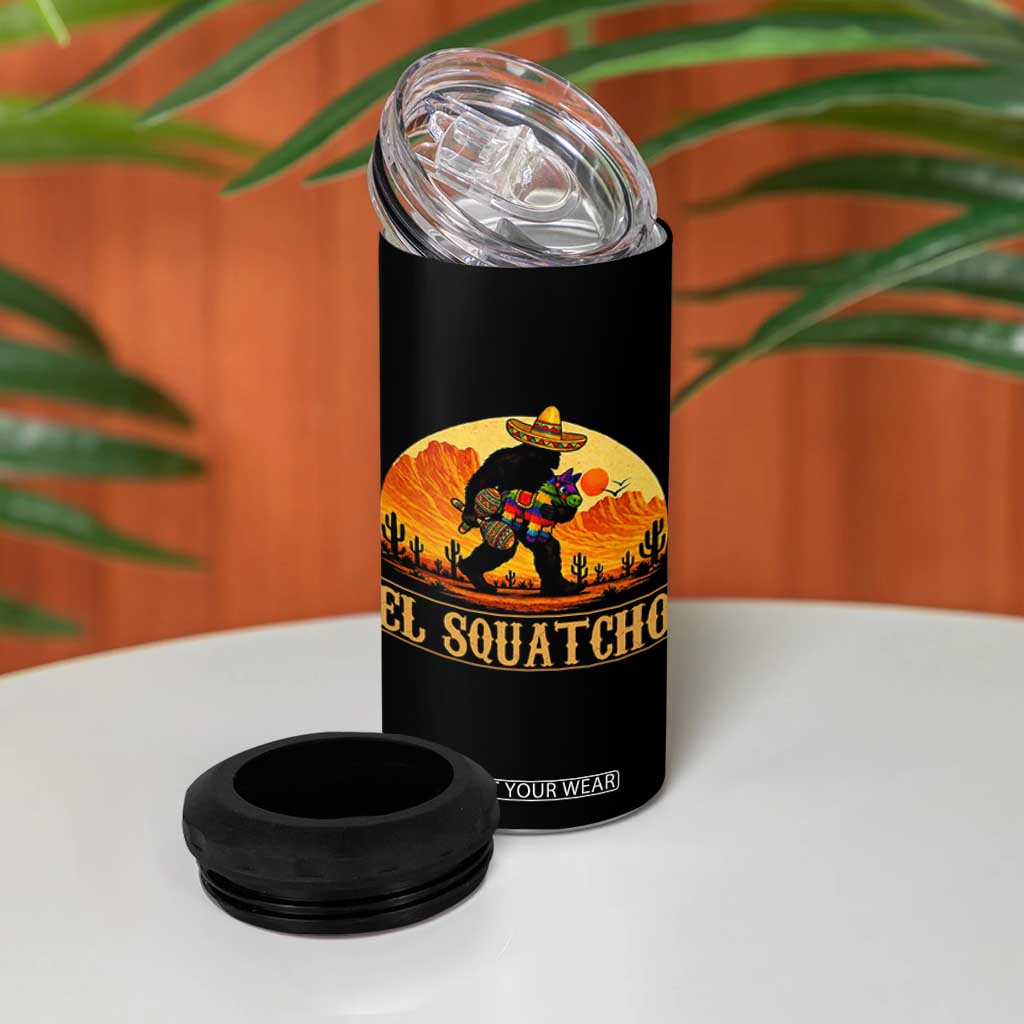Funny El Squatcho Cinco De Mayo Fiesta Gift 4 in 1 Can Cooler Tumbler TS12 Print Your Wear
