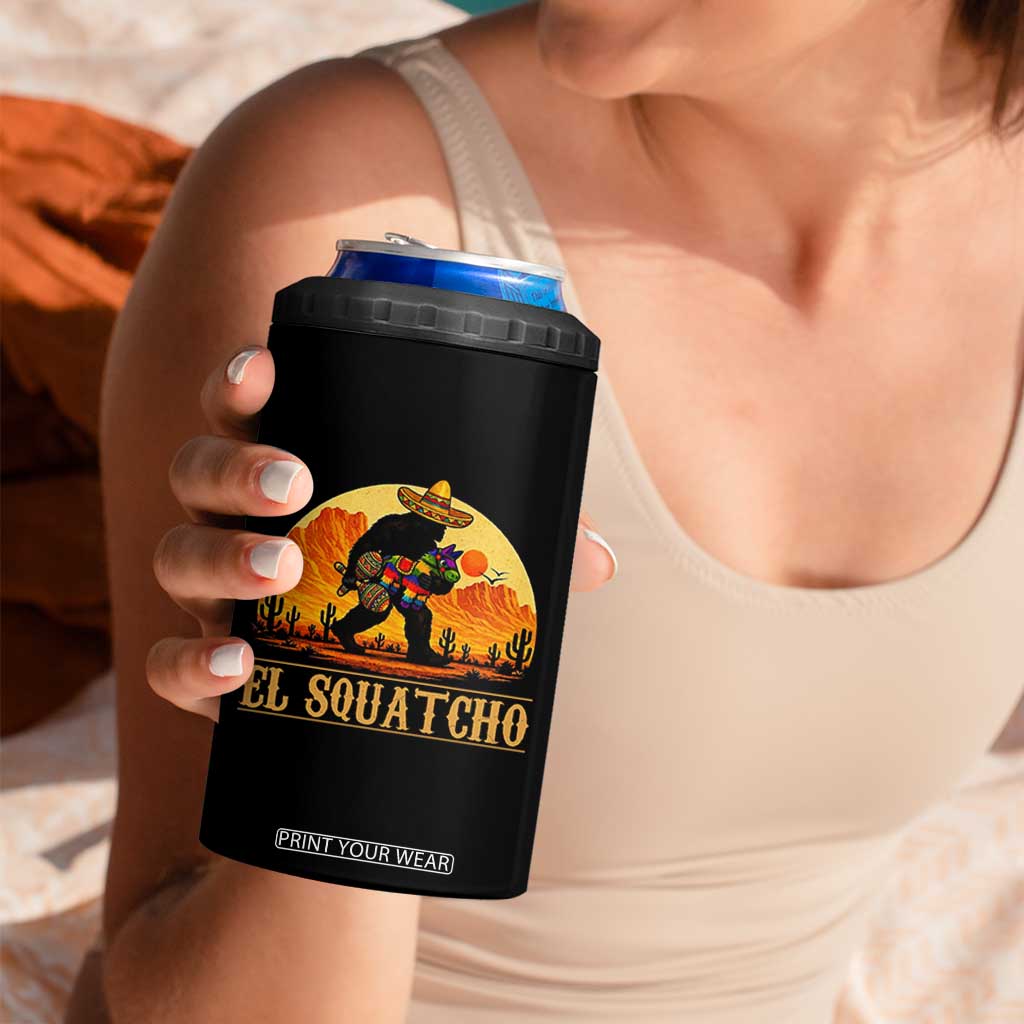 Funny El Squatcho Cinco De Mayo Fiesta Gift 4 in 1 Can Cooler Tumbler TS12 Print Your Wear
