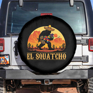 Funny El Squatcho Cinco De Mayo Fiesta Gift Spare Tire Cover TS12 No hole Black Print Your Wear