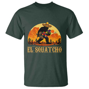 Funny El Squatcho Cinco De Mayo Fiesta Gift T Shirt TS12 Dark Forest Green Print Your Wear