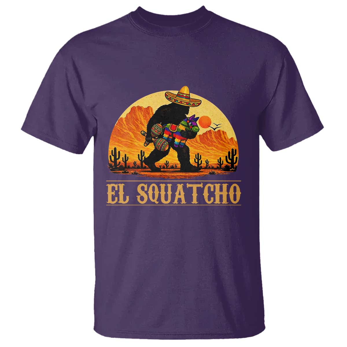 Funny El Squatcho Cinco De Mayo Fiesta Gift T Shirt TS12 Purple Print Your Wear