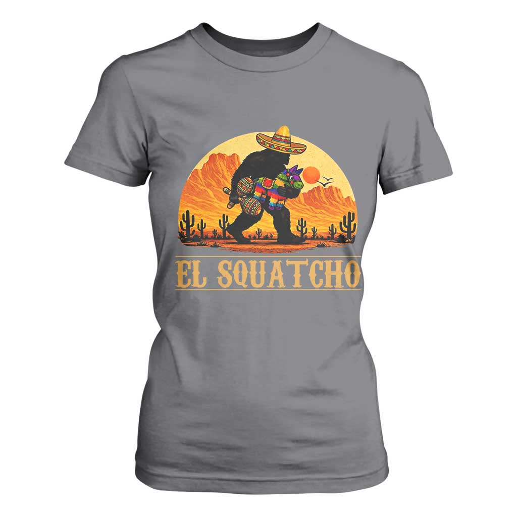 Funny El Squatcho Cinco De Mayo Fiesta Gift T Shirt For Women TS12 Charcoal Print Your Wear