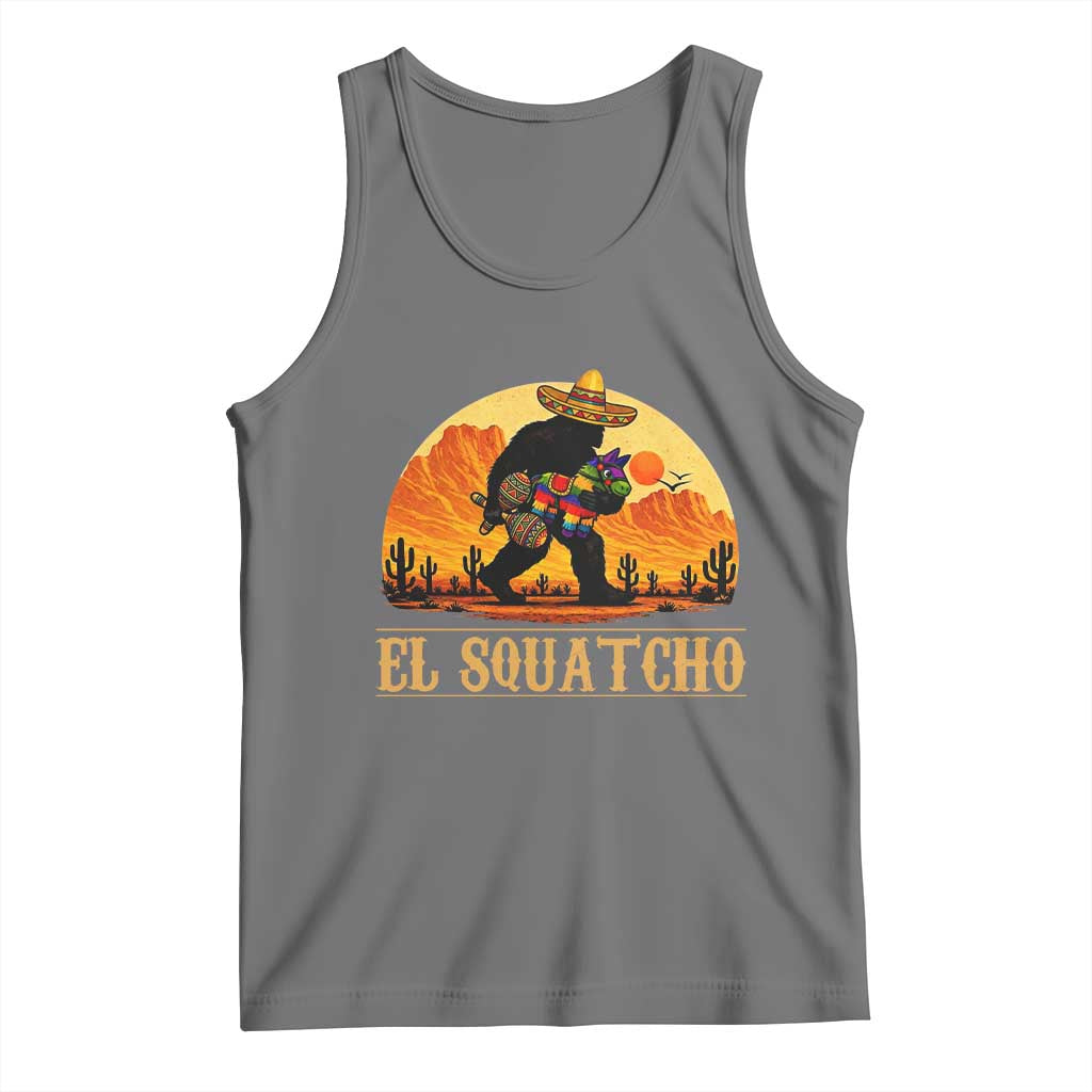 Funny El Squatcho Cinco De Mayo Fiesta Gift Tank Top TS12 Black Heather Print Your Wear
