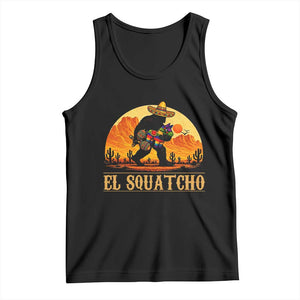 Funny El Squatcho Cinco De Mayo Fiesta Gift Tank Top TS12 Black Print Your Wear