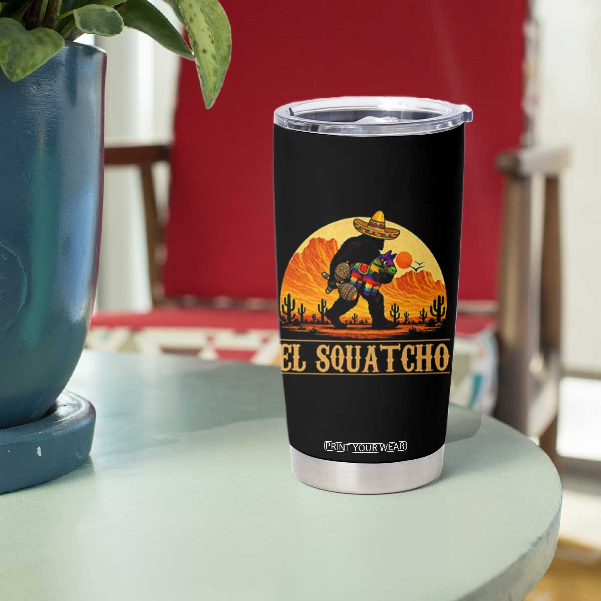 Funny El Squatcho Cinco De Mayo Fiesta Gift Tumbler Cup TS12 Print Your Wear