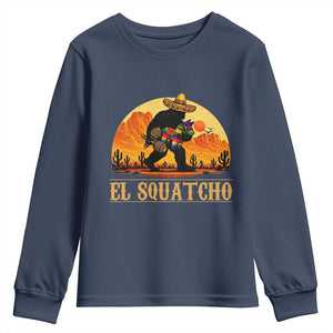 Funny El Squatcho Cinco De Mayo Fiesta Gift Youth Sweatshirt TS12 Navy Print Your Wear
