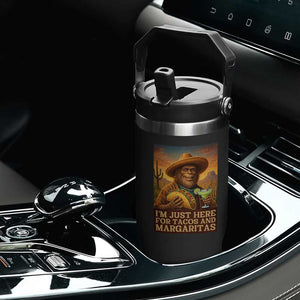 Funny El Squatcho Cinco De Mayo Flip Straw Tumbler Just Here For Tacos And Margaritas TS12 Print Your Wear