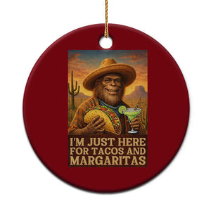 Funny El Squatcho Cinco De Mayo Ceramic Ornament Just Here For Tacos And Margaritas TS12 1pc Red Print Your Wear