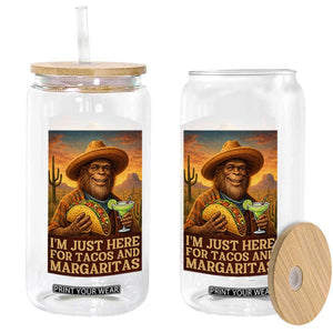 Funny El Squatcho Cinco De Mayo Glass Can Just Here For Tacos And Margaritas TS12 Print Your Wear
