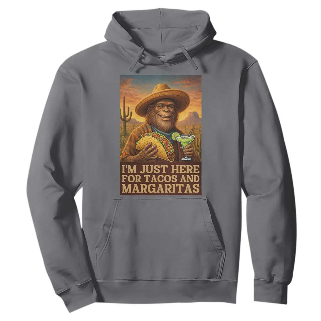 Funny El Squatcho Cinco De Mayo Hoodie Just Here For Tacos And Margaritas TS12 Charcoal Print Your Wear