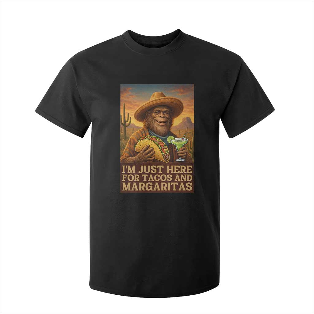 Funny El Squatcho Cinco De Mayo T Shirt For Kid Just Here For Tacos And Margaritas TS12 Black Print Your Wear