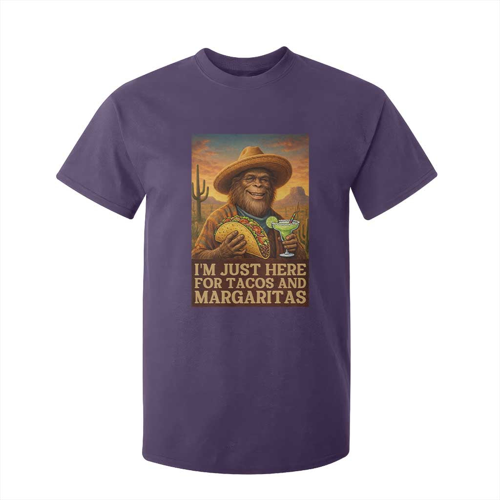 Funny El Squatcho Cinco De Mayo T Shirt For Kid Just Here For Tacos And Margaritas TS12 Purple Print Your Wear