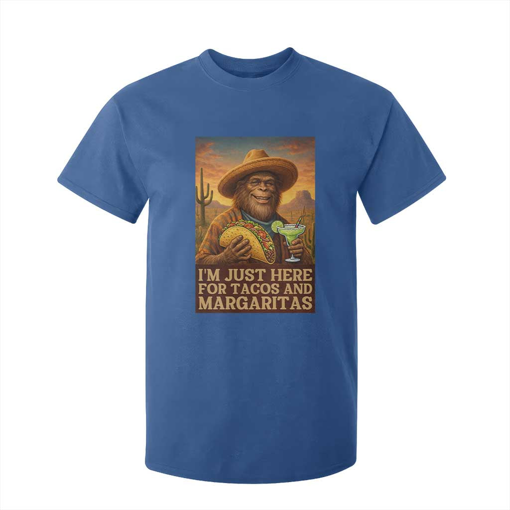 Funny El Squatcho Cinco De Mayo T Shirt For Kid Just Here For Tacos And Margaritas TS12 Royal Blue Print Your Wear