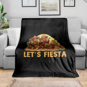 Funny Drunk Bigfoot Cinco De Mayo Throw Blanket Lets Fiesta Party Gift TS12 Print Your Wear