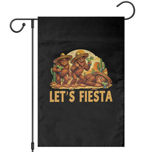 Funny Drunk Bigfoot Cinco De Mayo Garden Flag Lets Fiesta Party Gift TS12 Black Print Your Wear