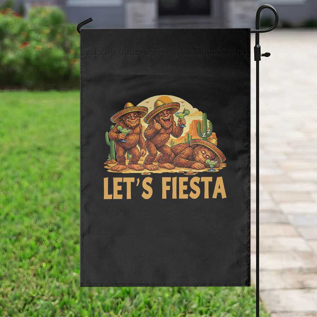 Funny Drunk Bigfoot Cinco De Mayo Garden Flag Lets Fiesta Party Gift TS12 Print Your Wear