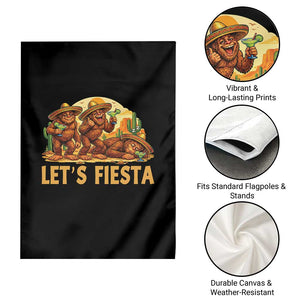Funny Drunk Bigfoot Cinco De Mayo Garden Flag Lets Fiesta Party Gift TS12 Print Your Wear