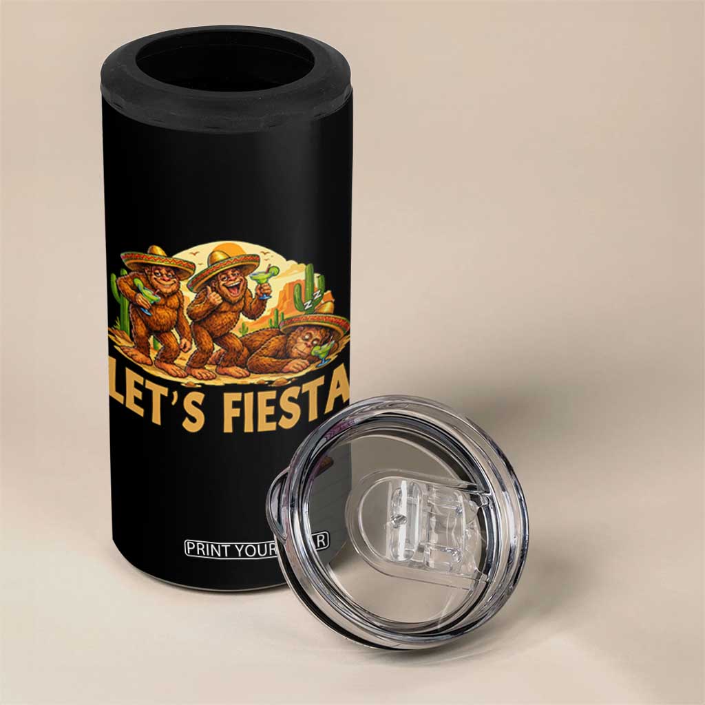 Funny Drunk Bigfoot Cinco De Mayo 4 in 1 Can Cooler Tumbler Lets Fiesta Party Gift TS12 Print Your Wear