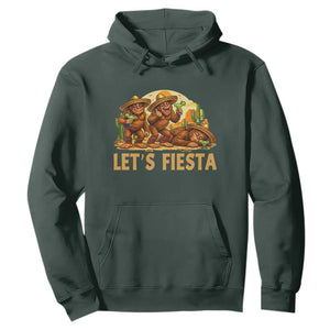 Funny Drunk Bigfoot Cinco De Mayo Hoodie Lets Fiesta Party Gift TS12 Dark Forest Green Print Your Wear