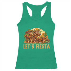Funny Drunk Bigfoot Cinco De Mayo Racerback Tank Top Lets Fiesta Party Gift TS12 Irish Green Print Your Wear