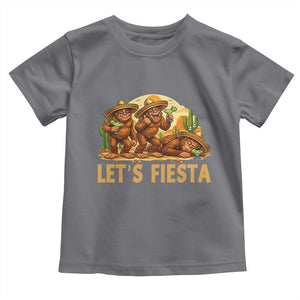 Funny Drunk Bigfoot Cinco De Mayo Toddler T Shirt Lets Fiesta Party Gift TS12 Charcoal Print Your Wear