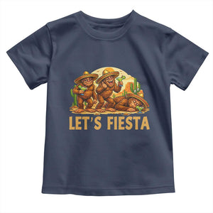 Funny Drunk Bigfoot Cinco De Mayo Toddler T Shirt Lets Fiesta Party Gift TS12 Navy Print Your Wear