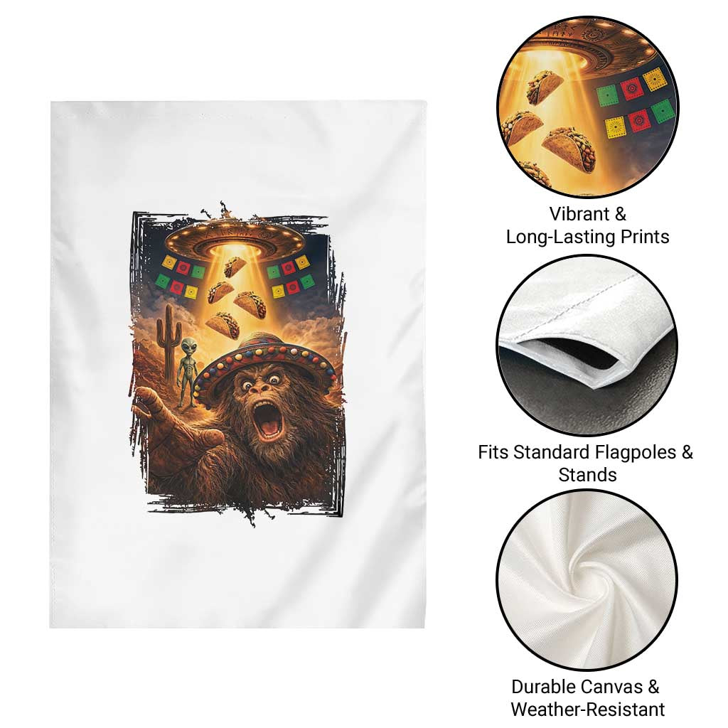 Funny Bigfoot Alien Selfie Garden Flag Cinco De Mayo Party Gift TS12 Print Your Wear