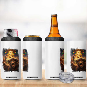 Funny Bigfoot Alien Selfie 4 in 1 Can Cooler Tumbler Cinco De Mayo Party Gift TS12 Print Your Wear
